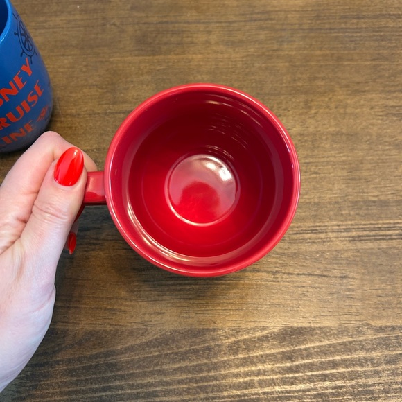 Disney Cruise Line Nautical Mickey and Minnie Red and Blue Coffee Mugs - Picture 8 of 9